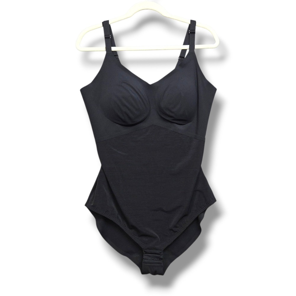 HoneyLove Shaping Cami Bodysuit Womens 1X Black LWBS0101 Shapewear